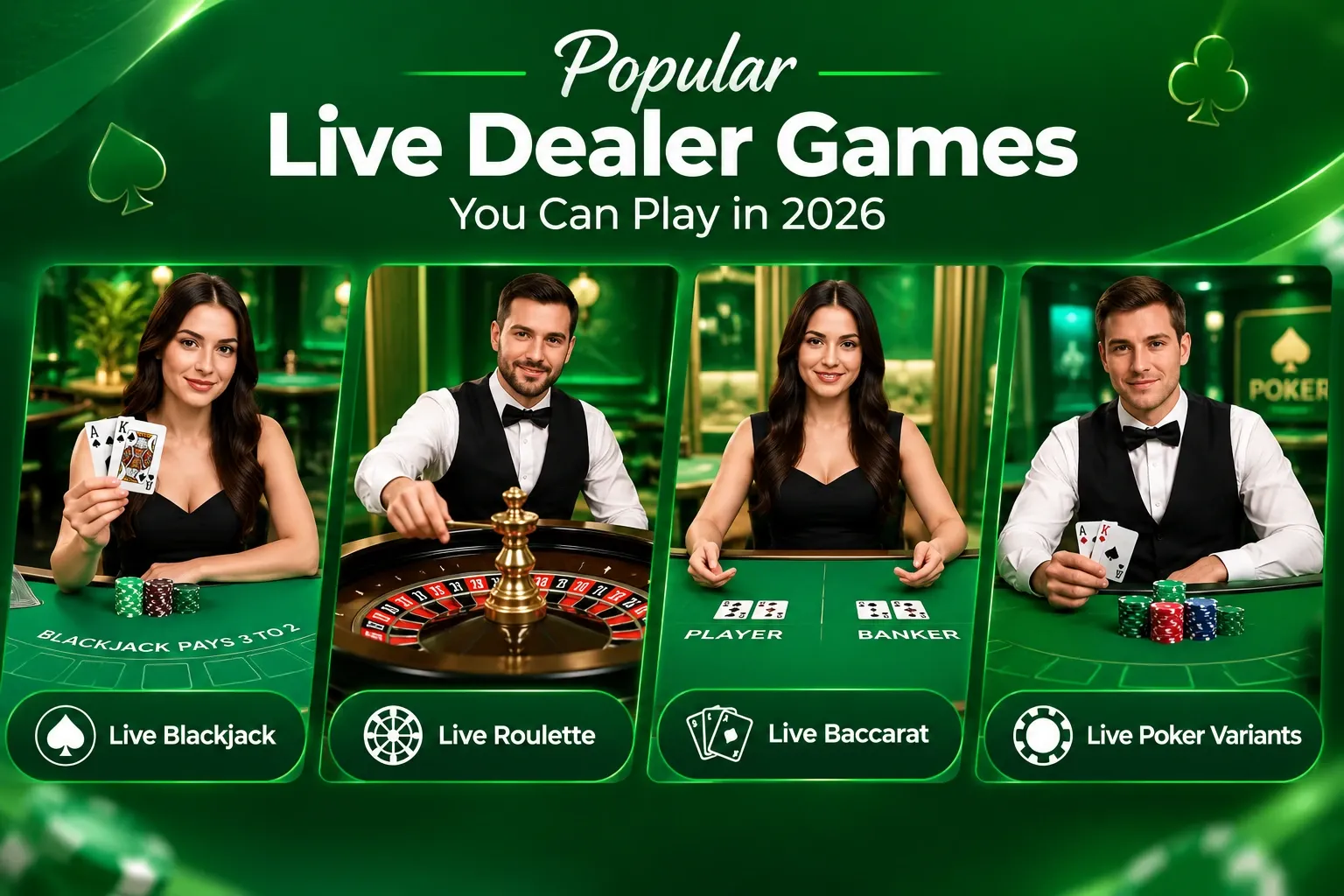 Popular Live Dealer Games You Can Play in 2026