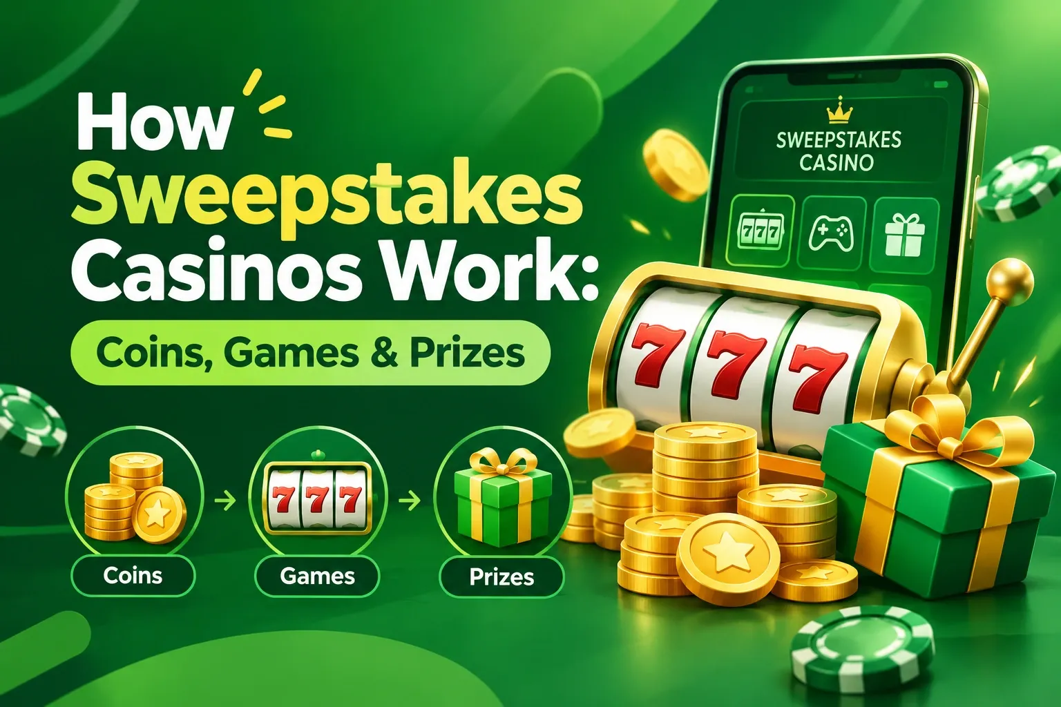 How Sweepstakes Casinos Work: Coins, Games & Prizes