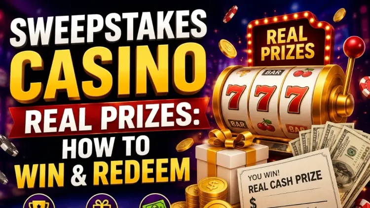 HitJuwa blog image for Sweepstakes Casino Real Prizes: How to Win & Redeem