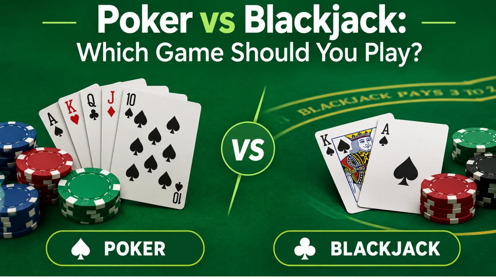 Poker vs Blackjack: Which Game Should You Play?